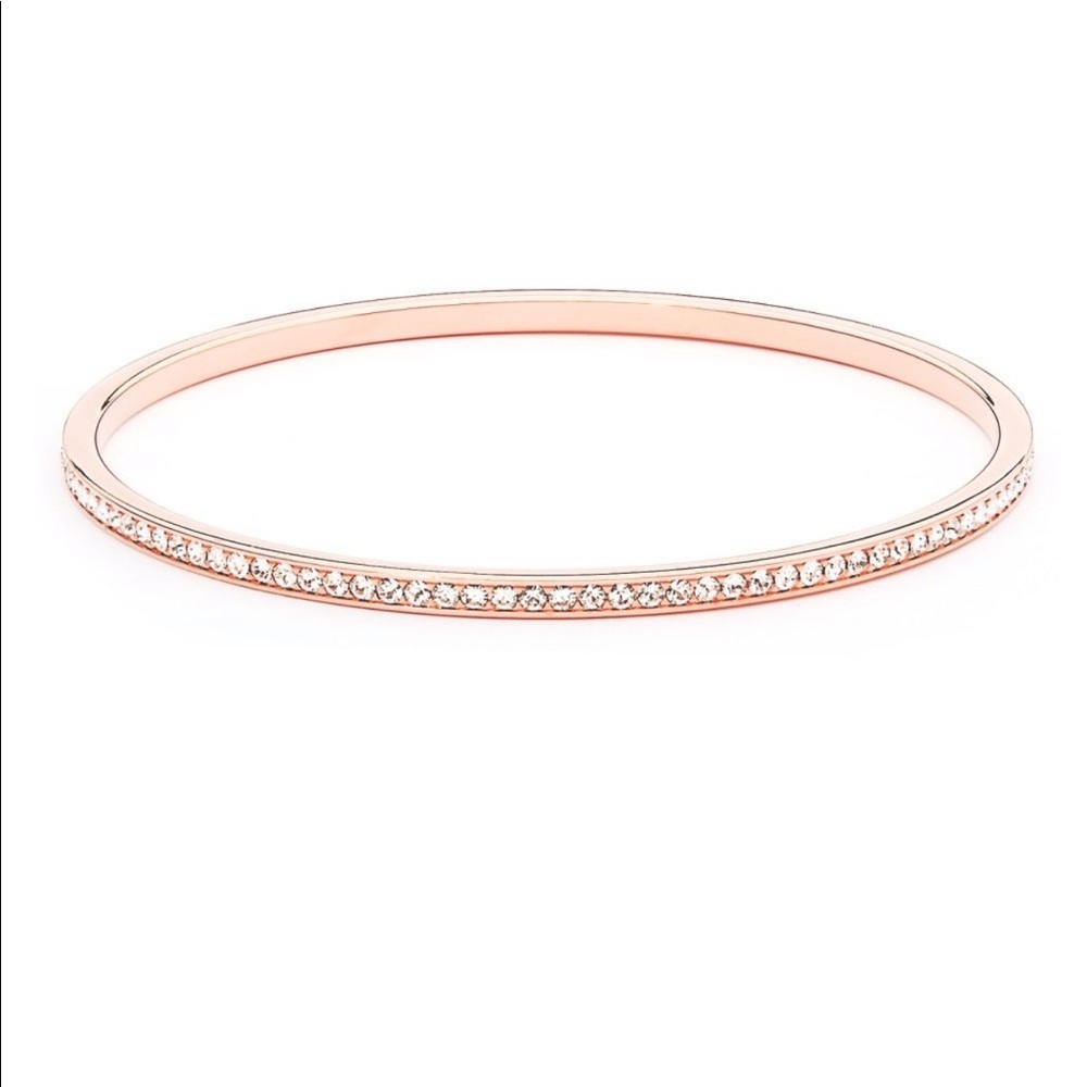 Rose Gold Metro Eternity Bangle with Crystals